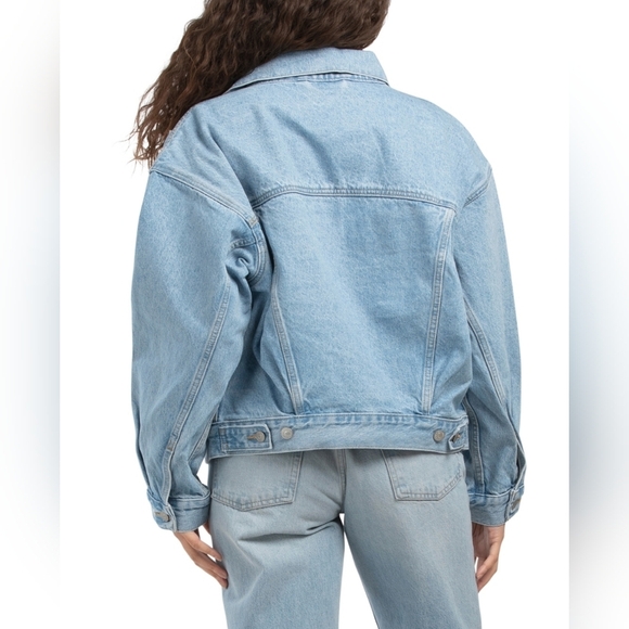 🔹️Levi's 🔹️ Blue 90's Trucker Coast To Coast Denim  Floral Embroidery Jacket - Picture 3 of 4